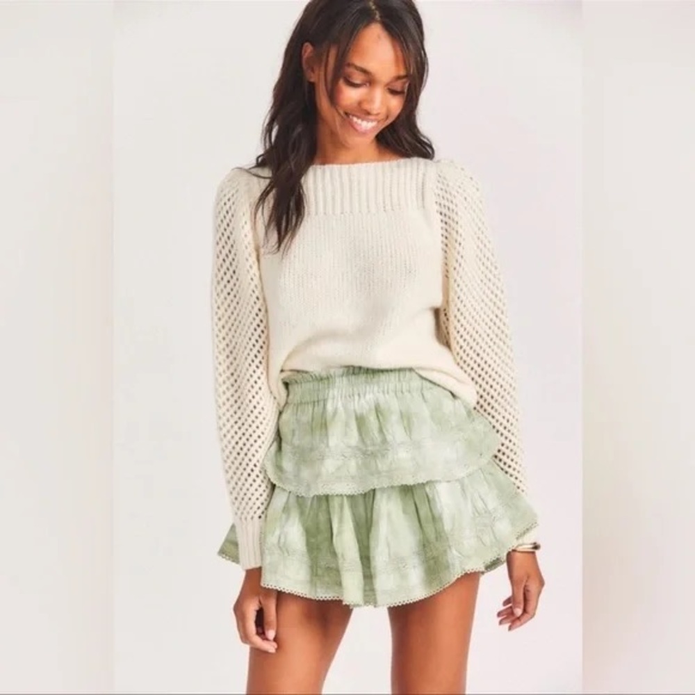 green loveshackfancy skirt, size medium